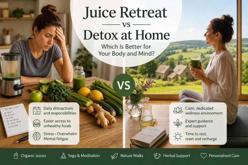 juice retreat vs detox at home cotswolds wellness retreat